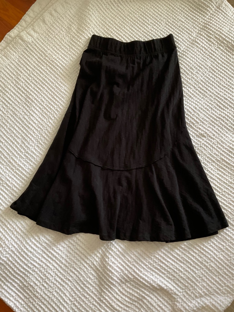 Free People Fp Beach Black Knit Midi Skirt Xs